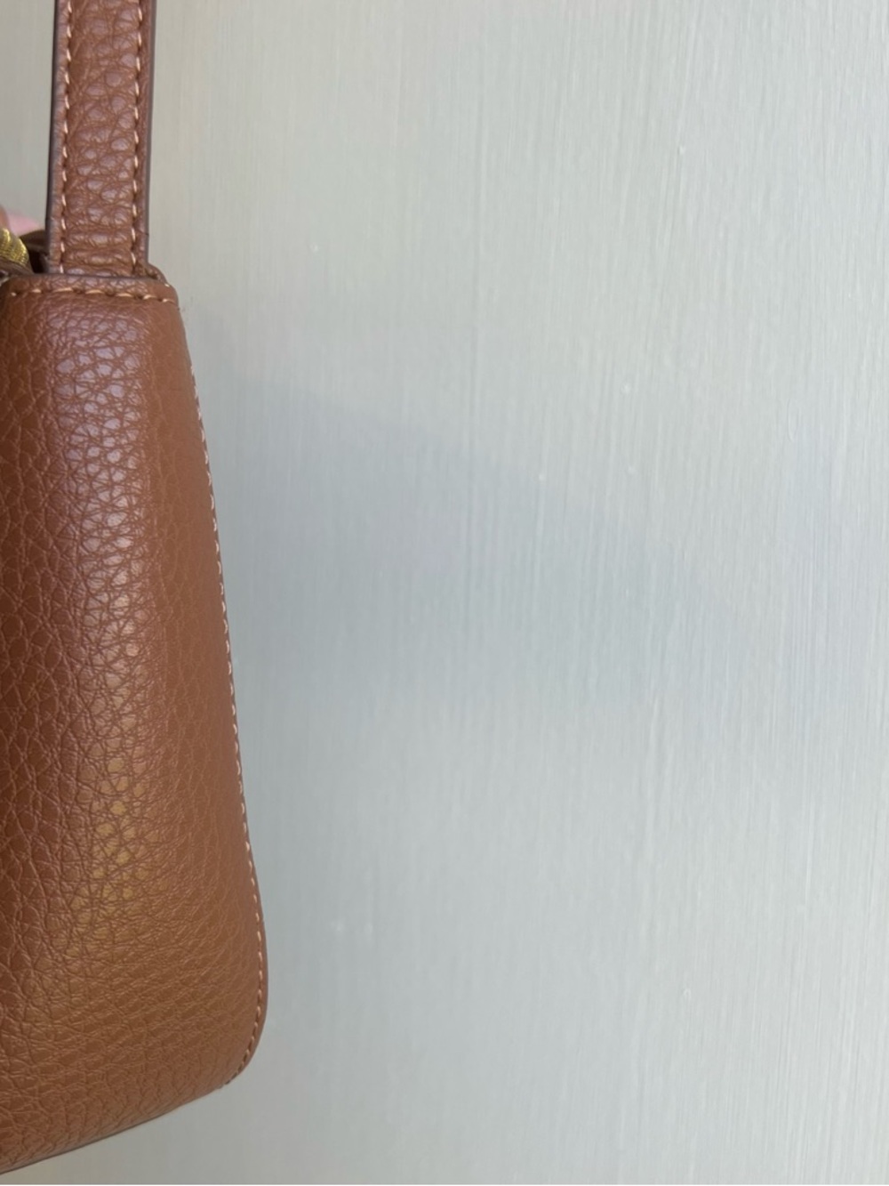 Anne Klein Tan Pebbled Crossbody Bag - Picture 5 of 11